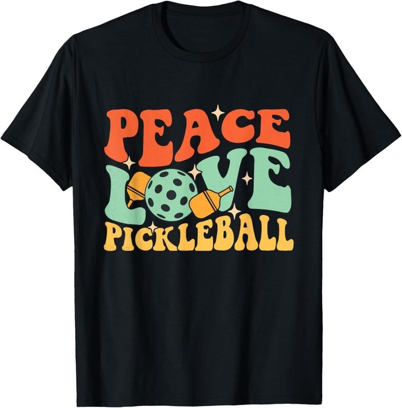 100% Cotton Peace Love Pickleball - Pickleballers Pickleball Player T-Shirt Hoodie, Sweatshirt | HypeCrazeTee.com