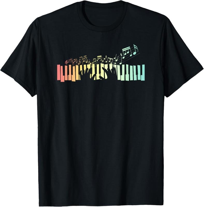 100% Cotton Pianist Gift Idea Keyboards Music Notes Piano T-Shirt Hoodie, Sweatshirt | HypeCrazeTee.com