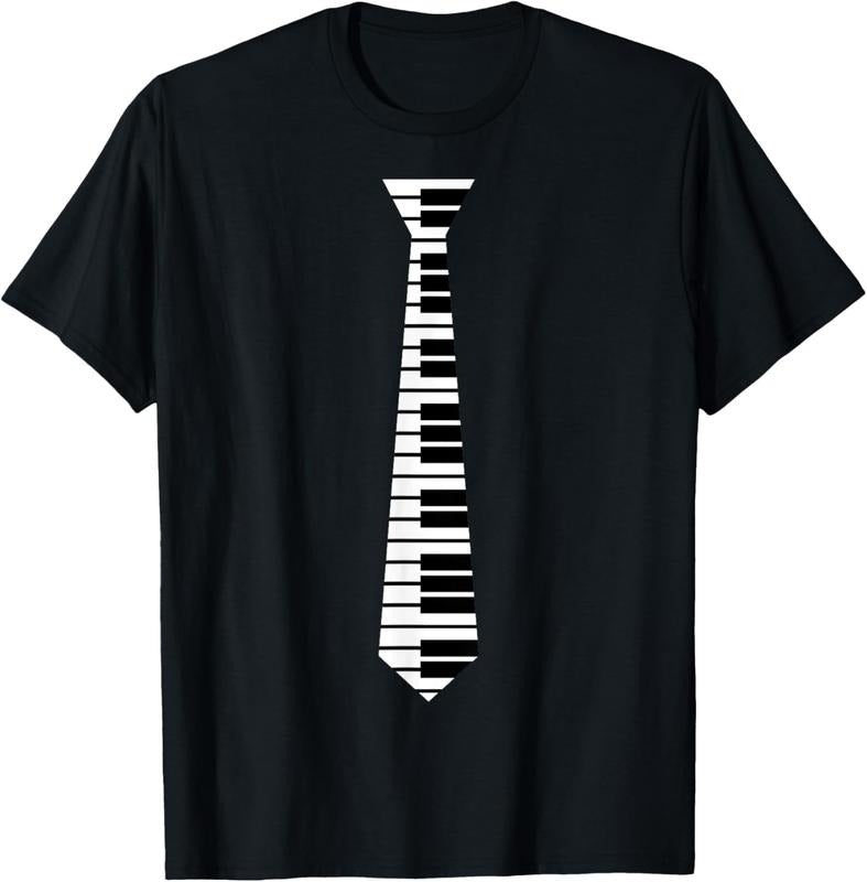 100% Cotton Piano Neck Tie Funny Humorous Keyboard Music Player Fun Gift T-Shirt Hoodie, Sweatshirt | HypeCrazeTee.com
