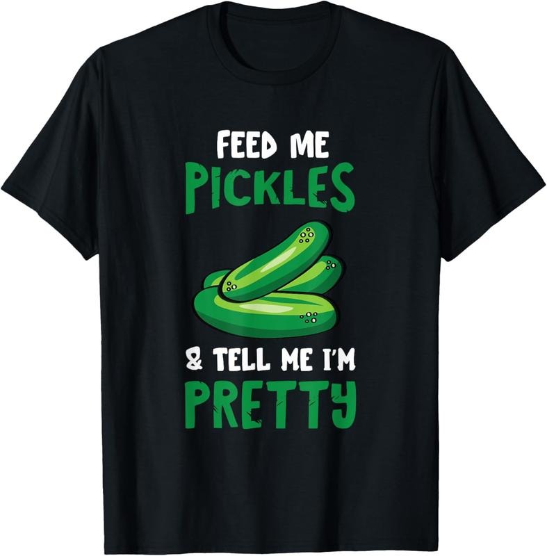 100% Cotton Pickle Feed Me Cucumber Dill Pickle Food Vegetable Lover T-Shirt Hoodie, Sweatshirt | HypeCrazeTee.com
