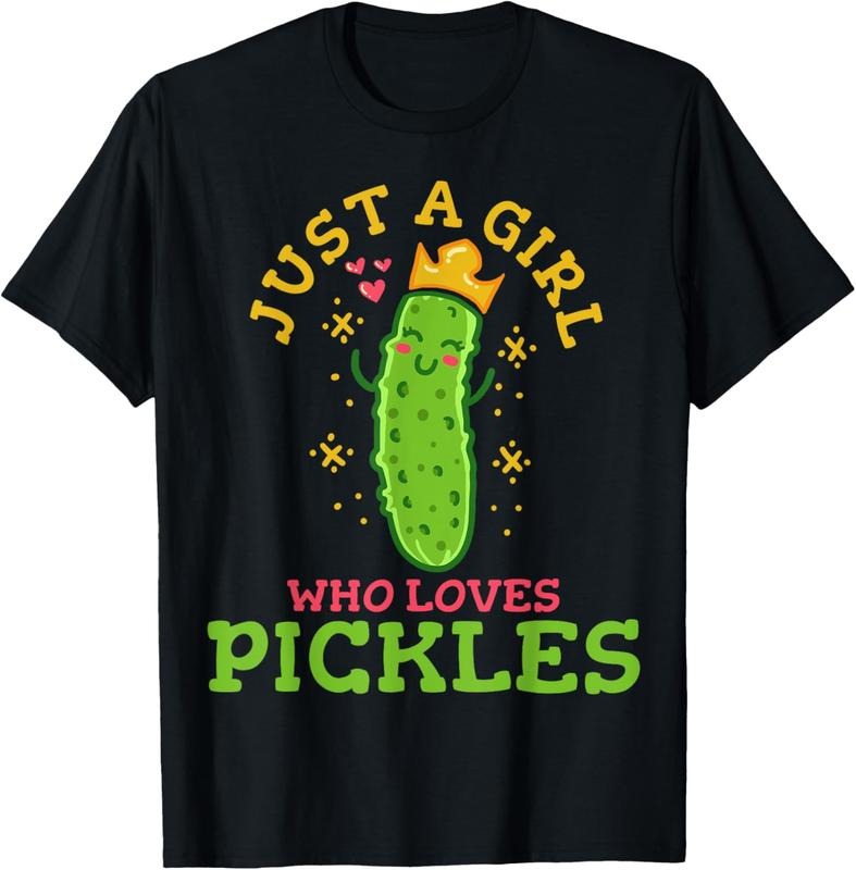 100% Cotton Pickle Just A Girl Who Loves Pickles Vegan T-Shirt Hoodie, Sweatshirt | HypeCrazeTee.com