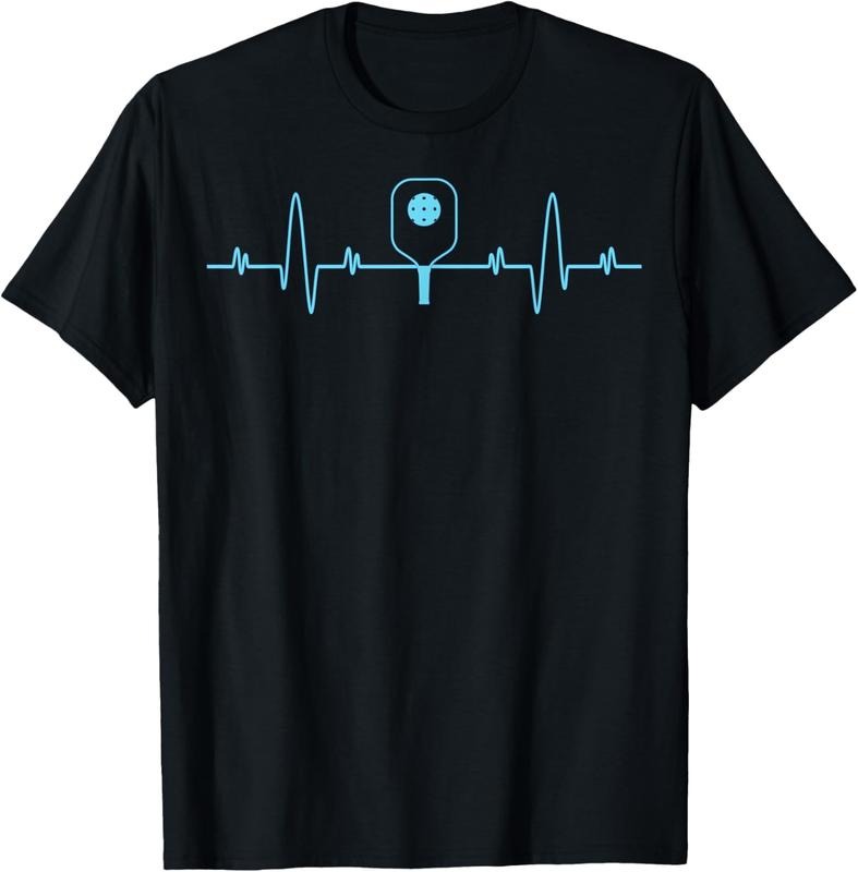 100% Cotton Pickleball Player Heartbeat Shirt - Pickleball Paddle Gifts T-Shirt Hoodie, Sweatshirt | HypeCrazeTee.com