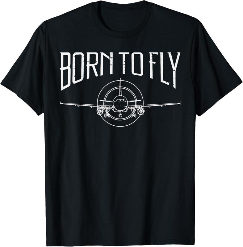 100% Cotton Pilot Born To Fly Airplane Aviation Aviator Men Women T-Shirt Hoodie, Sweatshirt | HypeCrazeTee.com