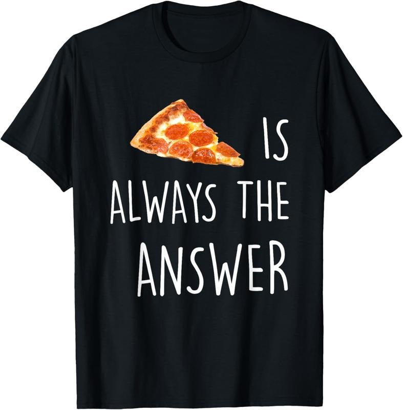 100% Cotton Pizza is Always the Answer | Funny Pizza T-Shirt Hoodie, Sweatshirt | HypeCrazeTee.com