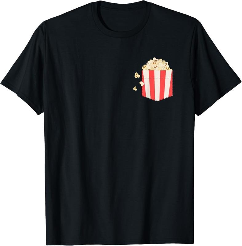 100% Cotton Pocket Popcorn T-Shirt Hoodie, Sweatshirt | HypeCrazeTee.com