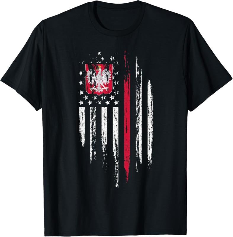100% Cotton Polish American Flag Combo Poland USA Polska Patriotic Gift T-Shirt Hoodie, Sweatshirt | HypeCrazeTee.com