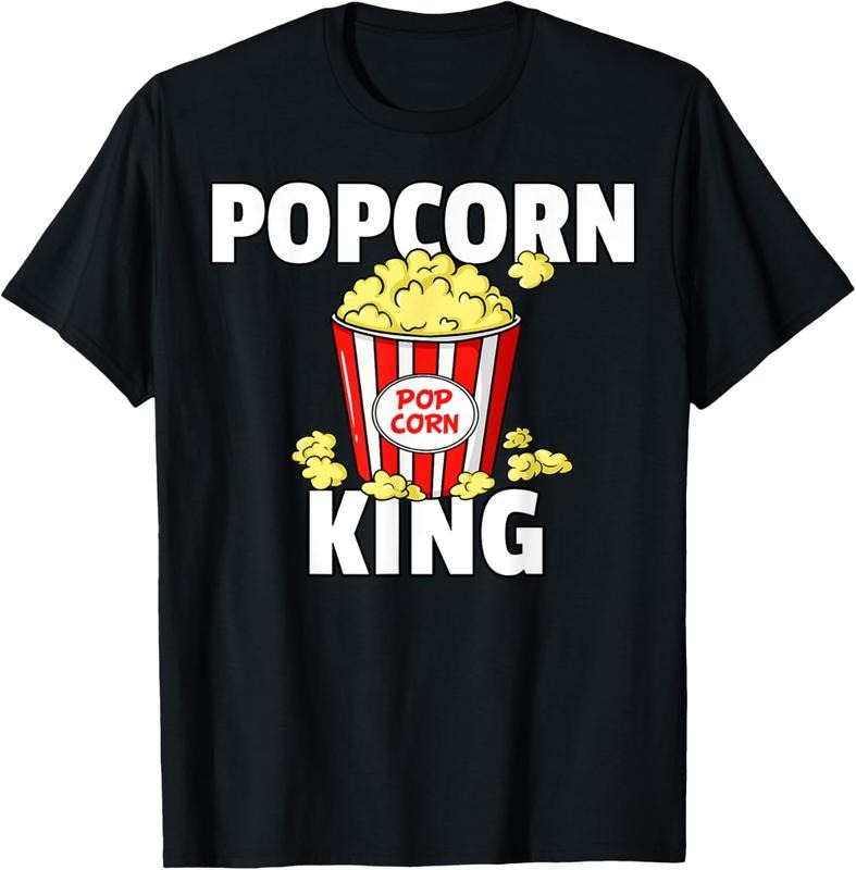 100% Cotton Popcorn King Cinema Movie Snack T-Shirt Hoodie, Sweatshirt | HypeCrazeTee.com