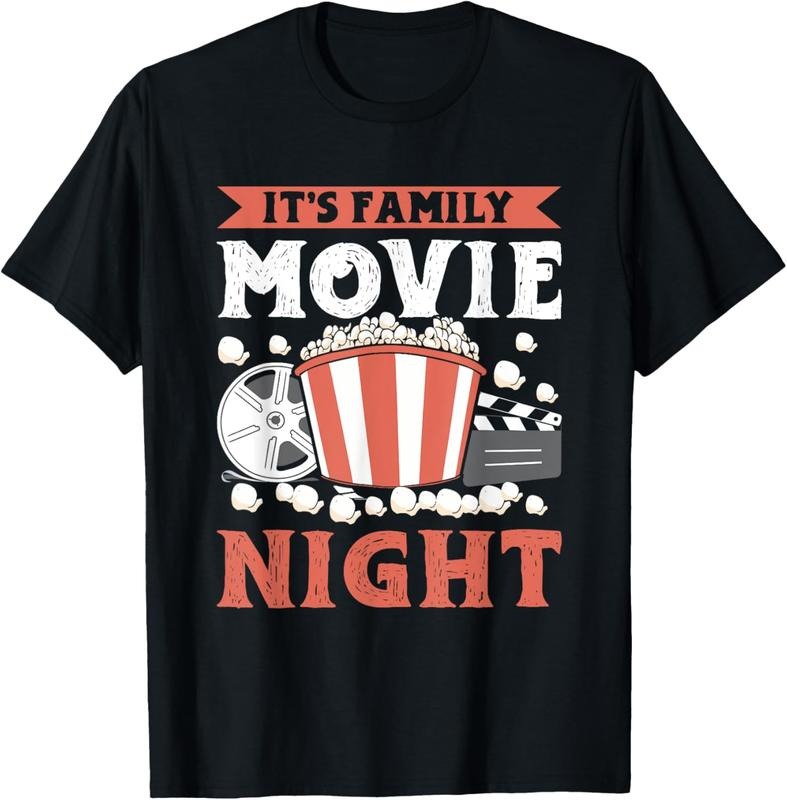100% Cotton Popcorn Matching Clothes Family - It's Family Movie Night T-Shirt Hoodie, Sweatshirt | HypeCrazeTee.com