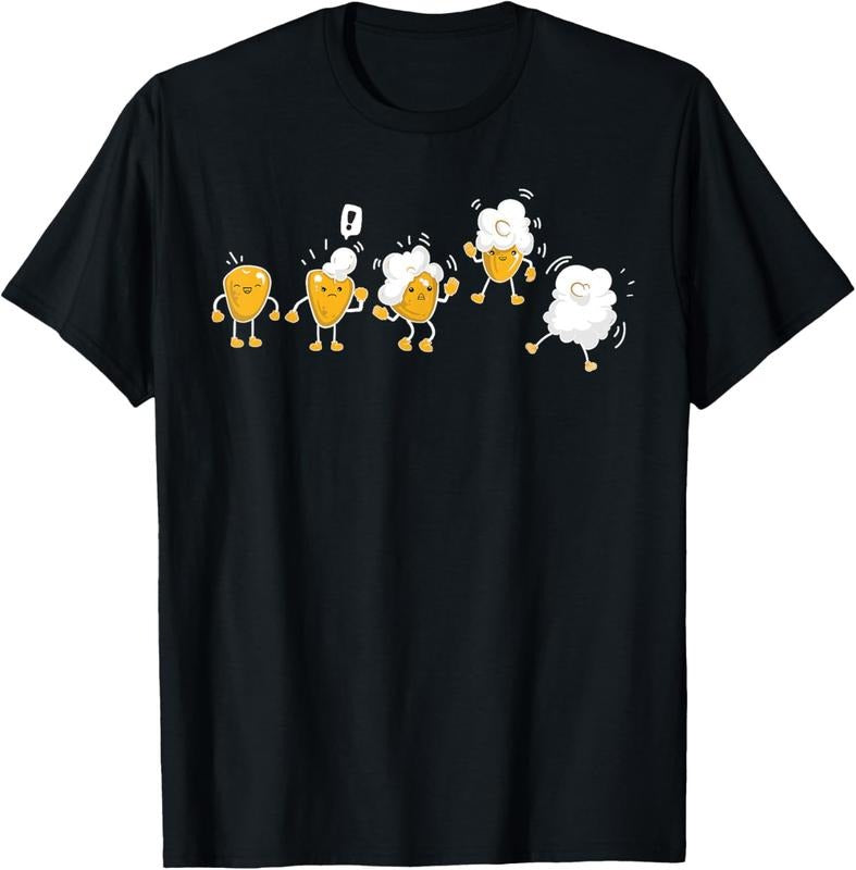 100% Cotton Popcorn Movies Snack Cinema TV Shows - Funny Popcorn T-Shirt Hoodie, Sweatshirt | HypeCrazeTee.com