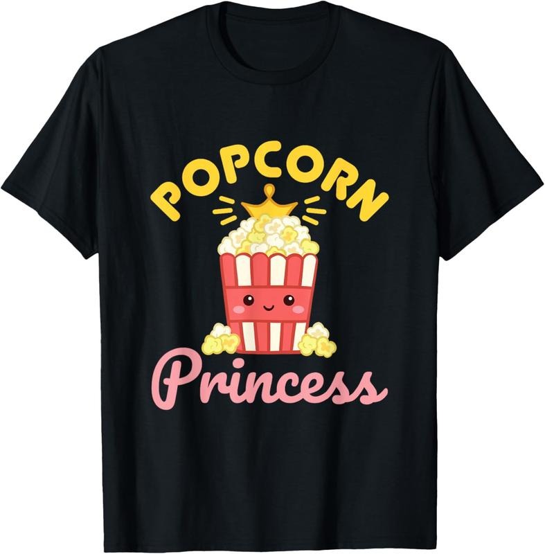 100% Cotton Popcorn Princess Girls  Popcorn Lover T-Shirt Hoodie, Sweatshirt | HypeCrazeTee.com