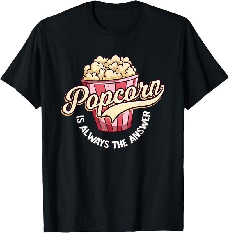 100% Cotton Popcorn is always the answer funny tee for  and teens T-Shirt Hoodie, Sweatshirt | HypeCrazeTee.com