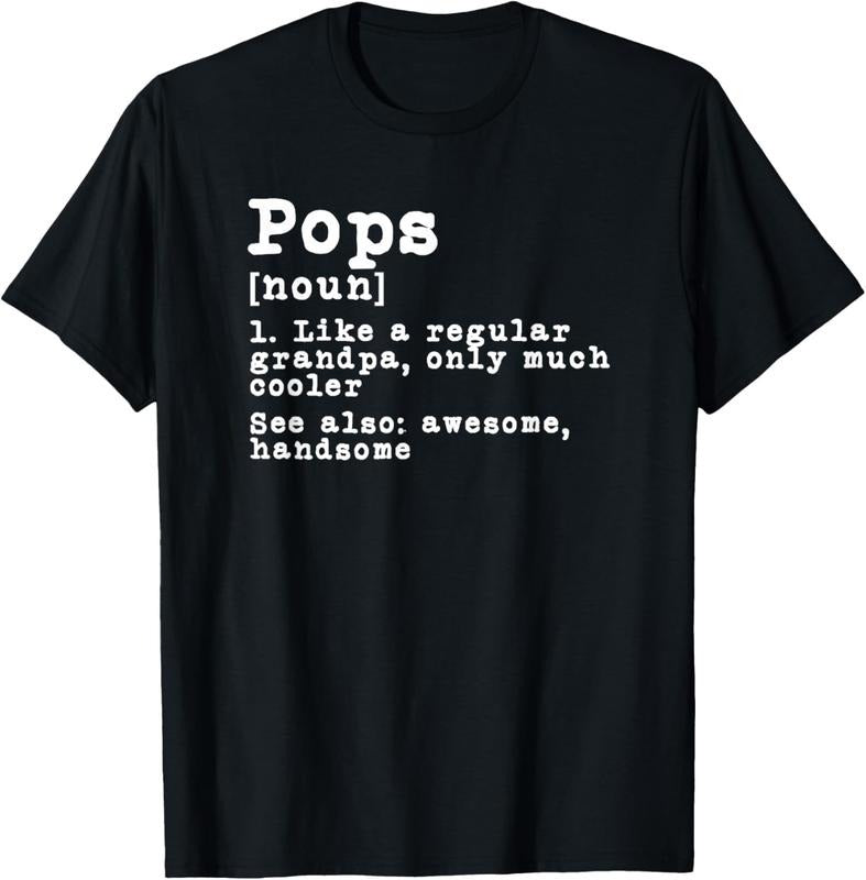 100% Cotton Pops Definition Funny Grandpa Grandfather Novelty Gift T-Shirt Hoodie, Sweatshirt | HypeCrazeTee.com