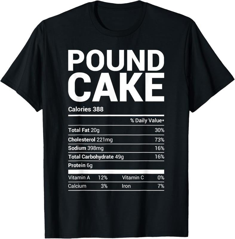 100% Cotton Pound Cake Nutrition Facts Family Matching Christmas Costume T-Shirt Hoodie, Sweatshirt | HypeCrazeTee.com