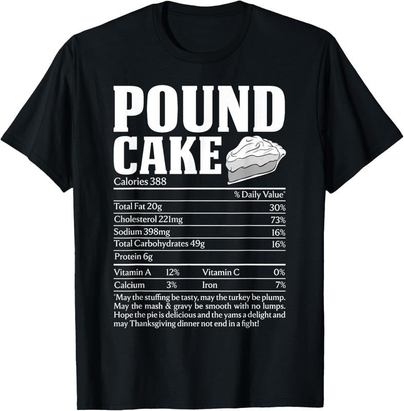 100% Cotton Pound Cake Nutritional Facts Thanksgiving Christmas Dessert T-Shirt Hoodie, Sweatshirt | HypeCrazeTee.com