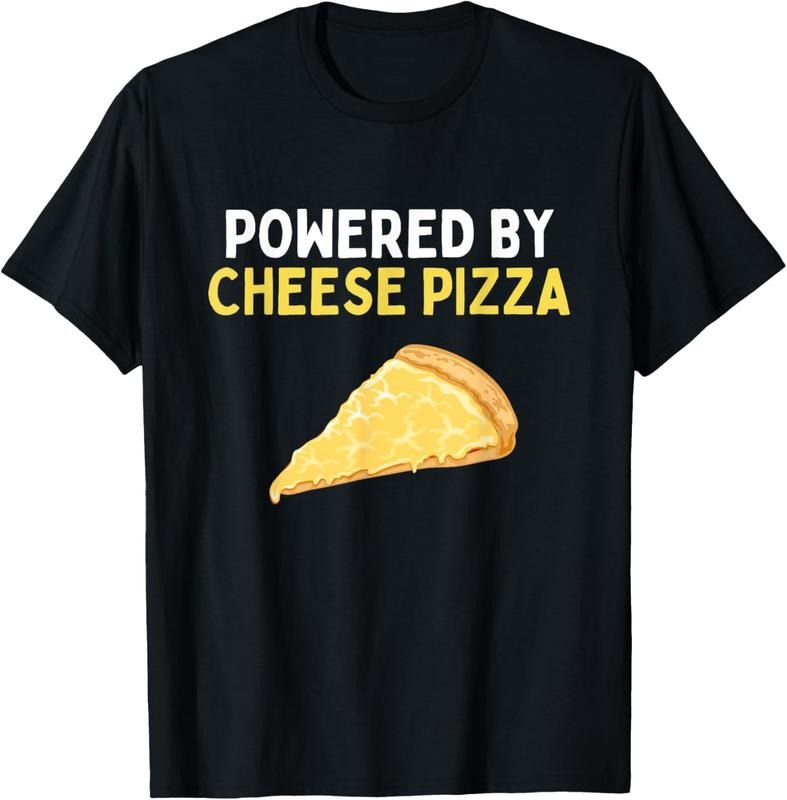 100% Cotton Powered By Cheese Pizza Funny Cheese Pizza Lover T-Shirt Hoodie, Sweatshirt | HypeCrazeTee.com