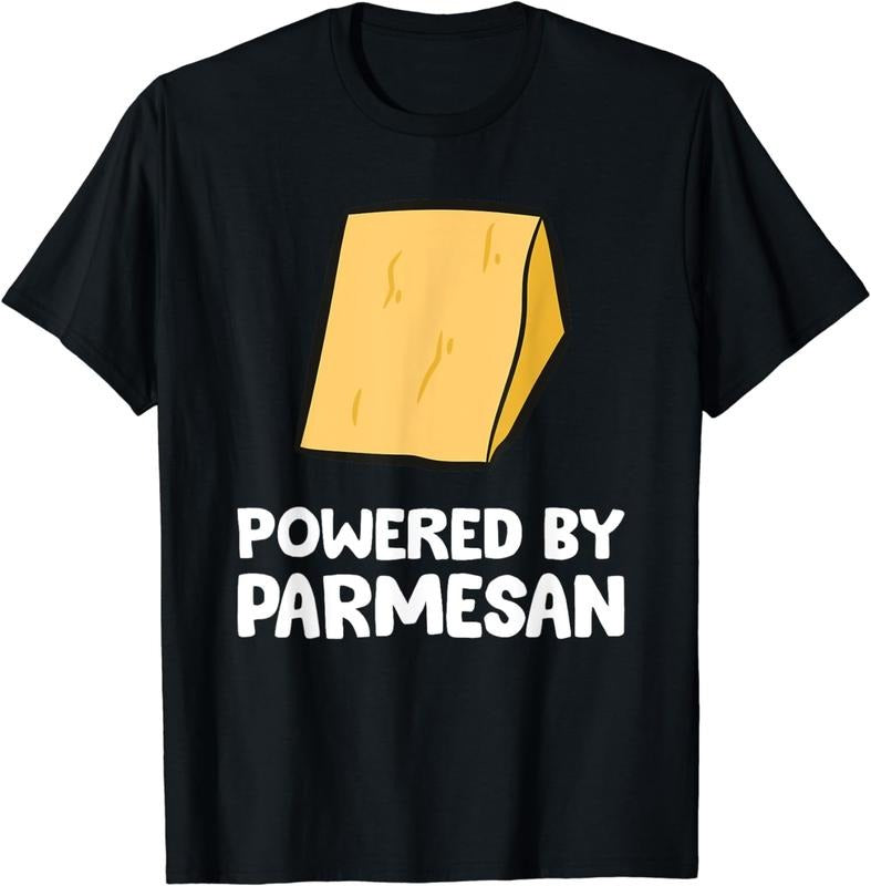 [100% Cotton]Powered By Parmesan Cheese T-Shirt Hoodie, Sweatshirt | HypeCrazeTee.com