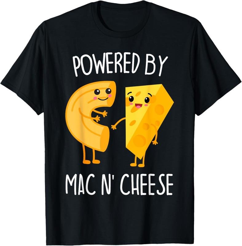 100% Cotton Powered By macaroni n Cheese T-Shirt Hoodie, Sweatshirt | HypeCrazeTee.com