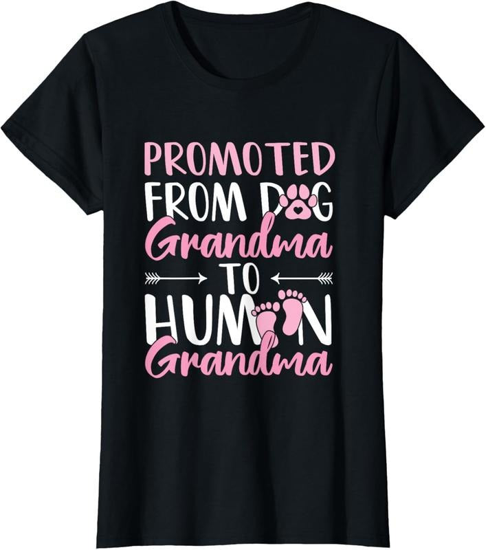 100% Cotton Promoted From Dog Grandma To Human Grandma to be T-Shirt Hoodie, Sweatshirt | HypeCrazeTee.com