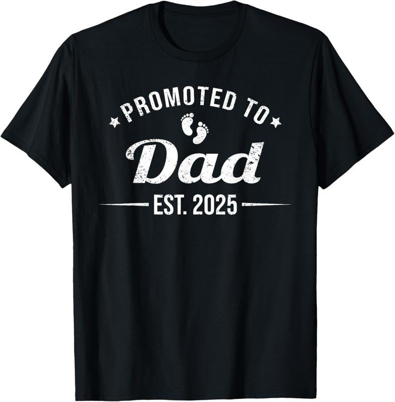 100% Cotton Promoted Dad EST. 2025 Funny Soon Be Dad T-Shirts, Hoodie, Sweatshirt