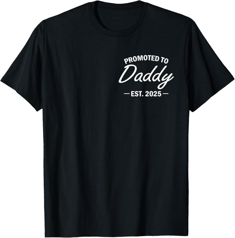 100% Cotton Promoted To Daddy Est 2025 Soon To Be New Dad Fathers Day T-Shirt Hoodie, Sweatshirt | HypeCrazeTee.com