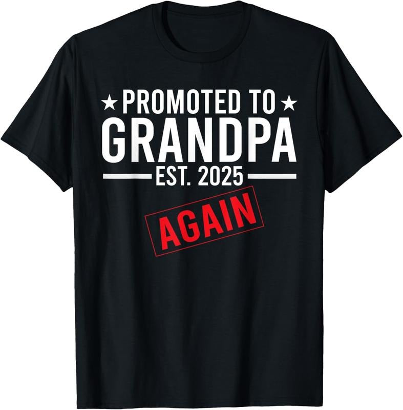 100% Cotton Promoted Grandpa Again 2025 Announcement Sibling T-Shirts, Hoodie, Sweatshirt