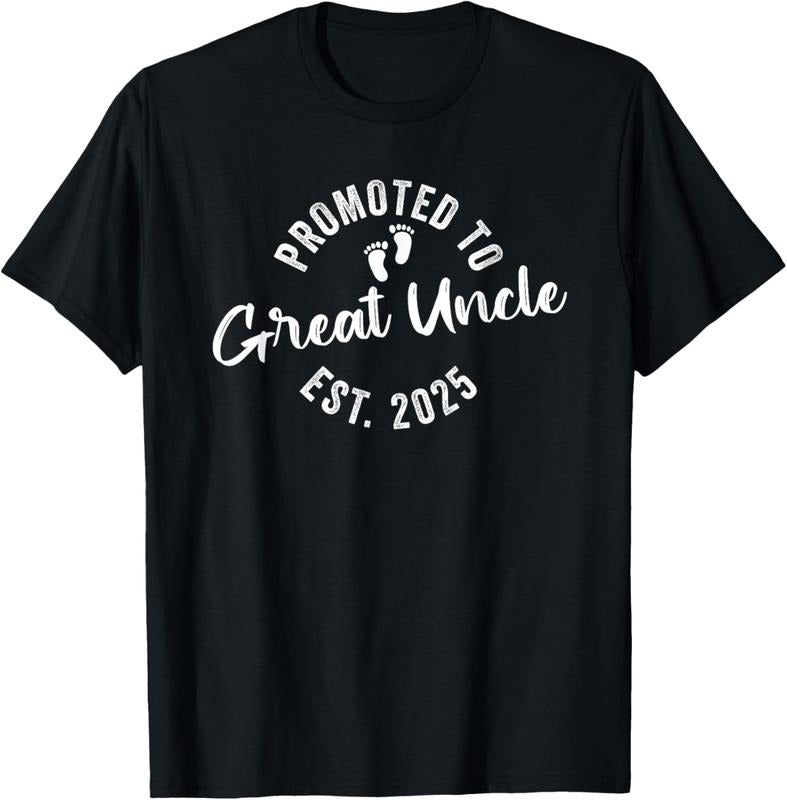 100% Cotton Promoted To Great Uncle 2025 T-Shirt Hoodie, Sweatshirt | HypeCrazeTee.com