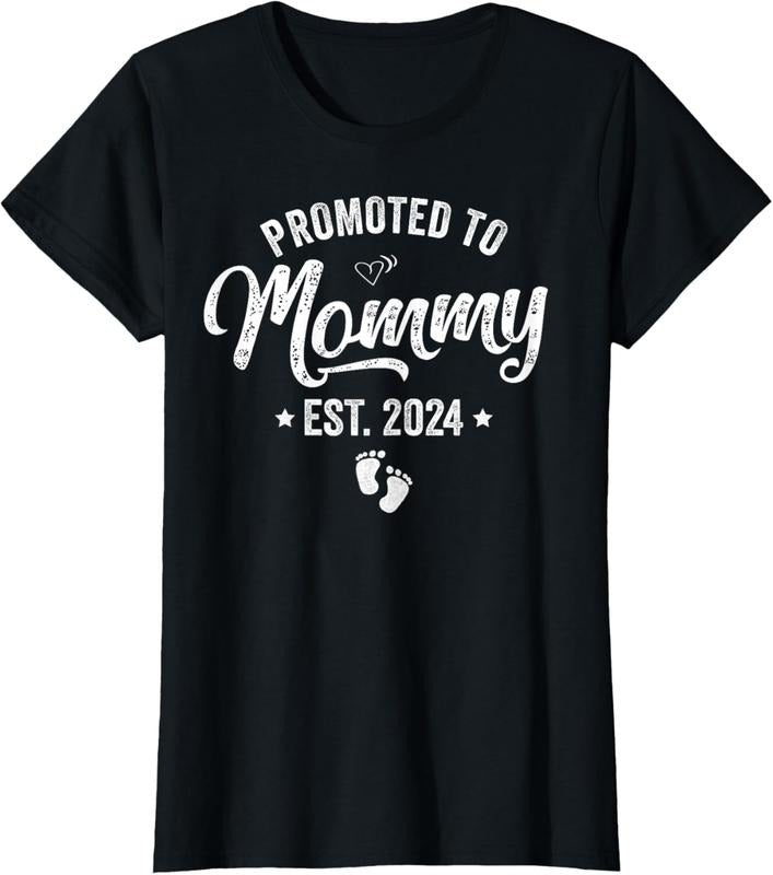 100% Cotton Promoted To Mommy Est 2024 Soon To Be Mom 2024 Mother's Day T-Shirt Hoodie, Sweatshirt | HypeCrazeTee.com
