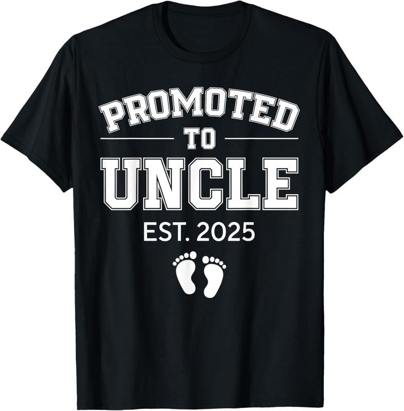 100% Cotton Promoted To Uncle Est 2025 Uncle To Be Gifts 1St Time Uncle T-Shirt Hoodie, Sweatshirt | HypeCrazeTee.com