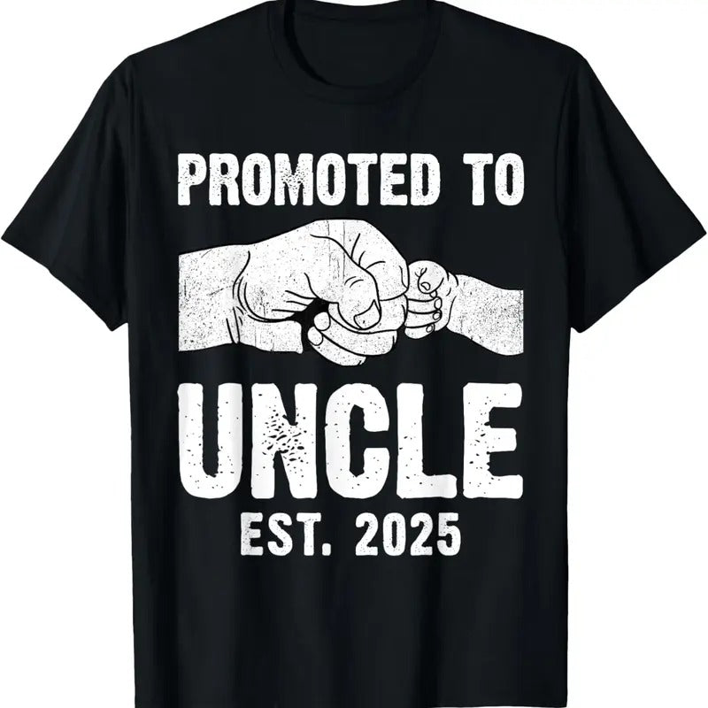 100% Cotton Promoted To Uncle Est. 2025 Pregnancy Announcement T-Shirt Hoodie, Sweatshirt | HypeCrazeTee.com