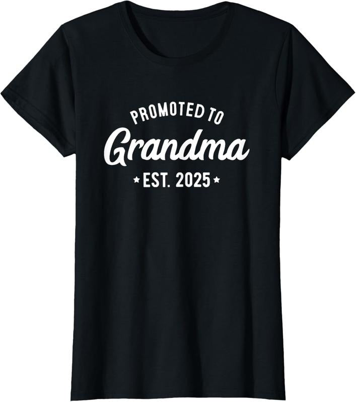 100% Cotton Promoted to Grandma 2025 Soon To Be Grandmother, New Grandma T-Shirt Hoodie, Sweatshirt | HypeCrazeTee.com