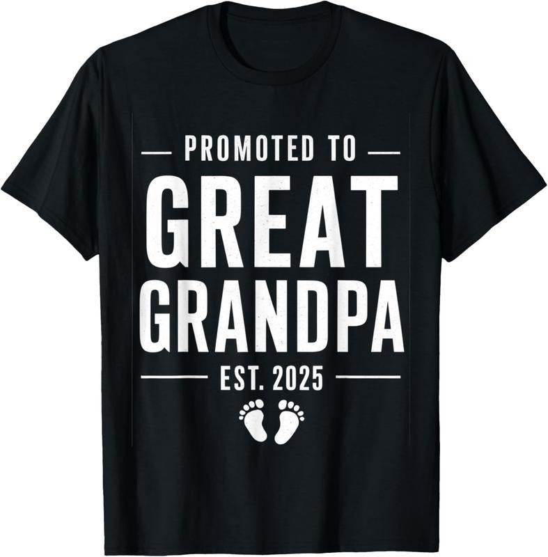 100% Cotton Promoted to Great Grandpa 2025 Soon To Be Greats Grandpa T-Shirt Hoodie, Sweatshirt | HypeCrazeTee.com