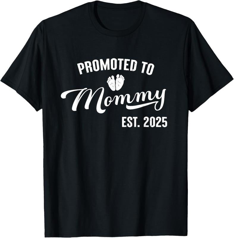 100% Cotton Promoted to Mommy Est 2025 First Time Mom Mommy 2025 T-Shirt Hoodie, Sweatshirt | HypeCrazeTee.com