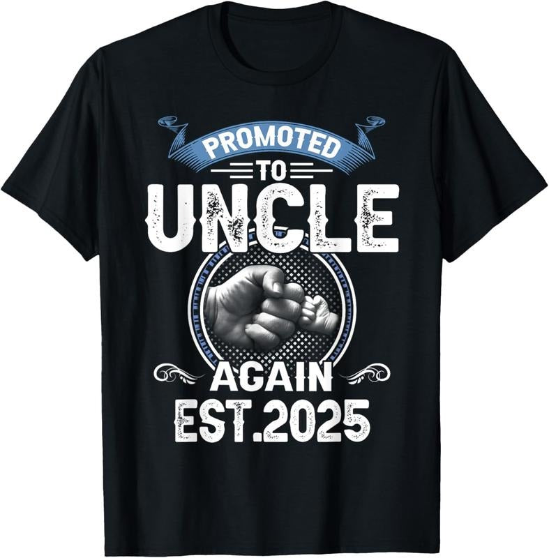100% Cotton Promoted to Uncle Again Funny Pregnancy Announcement 2025 T-Shirt Hoodie, Sweatshirt | HypeCrazeTee.com