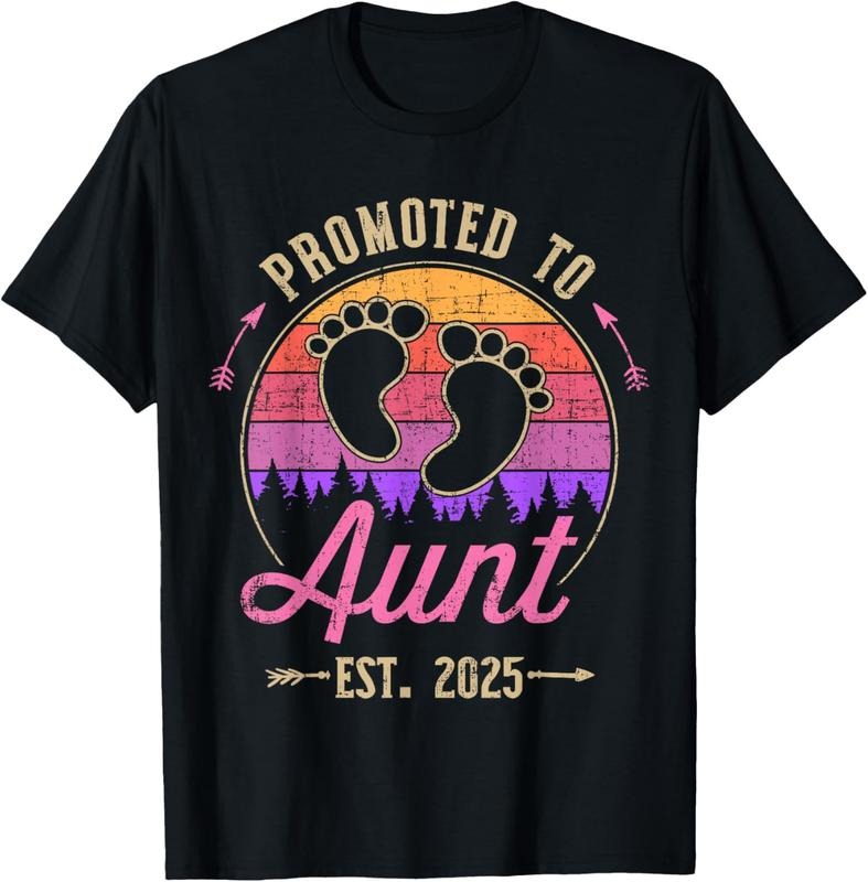 100% Cotton Promoted to aunt 2025 vintage T-Shirt Hoodie, Sweatshirt | HypeCrazeTee.com