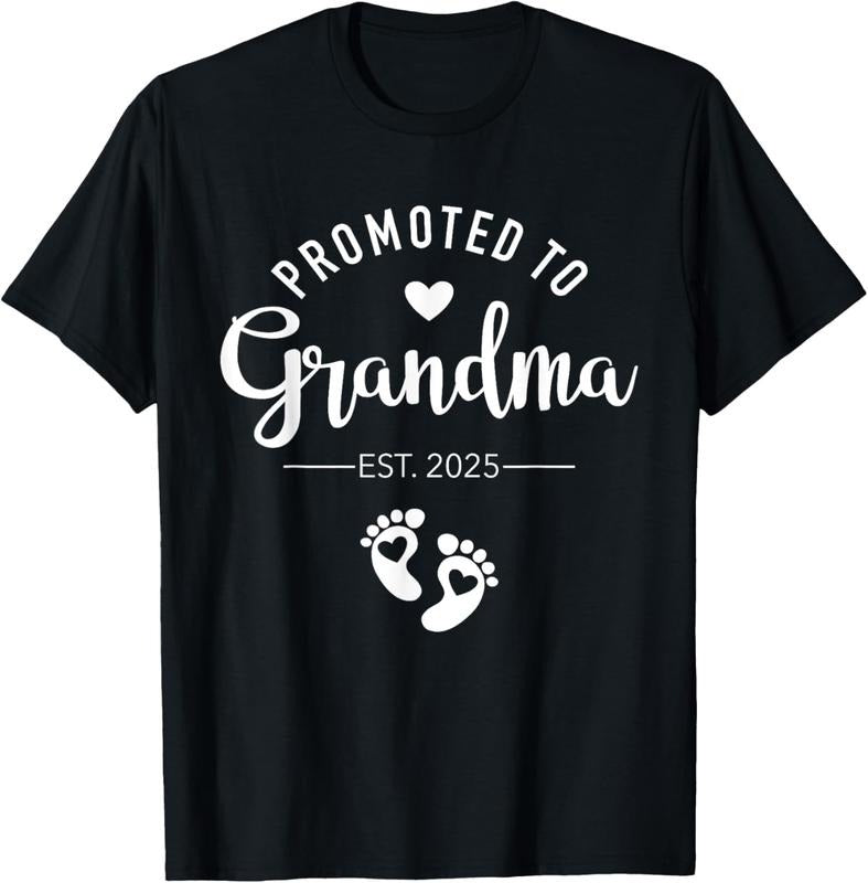 100% Cotton Promoted to grandma est. 2025 for new  T-Shirt Hoodie, Sweatshirt | HypeCrazeTee.com