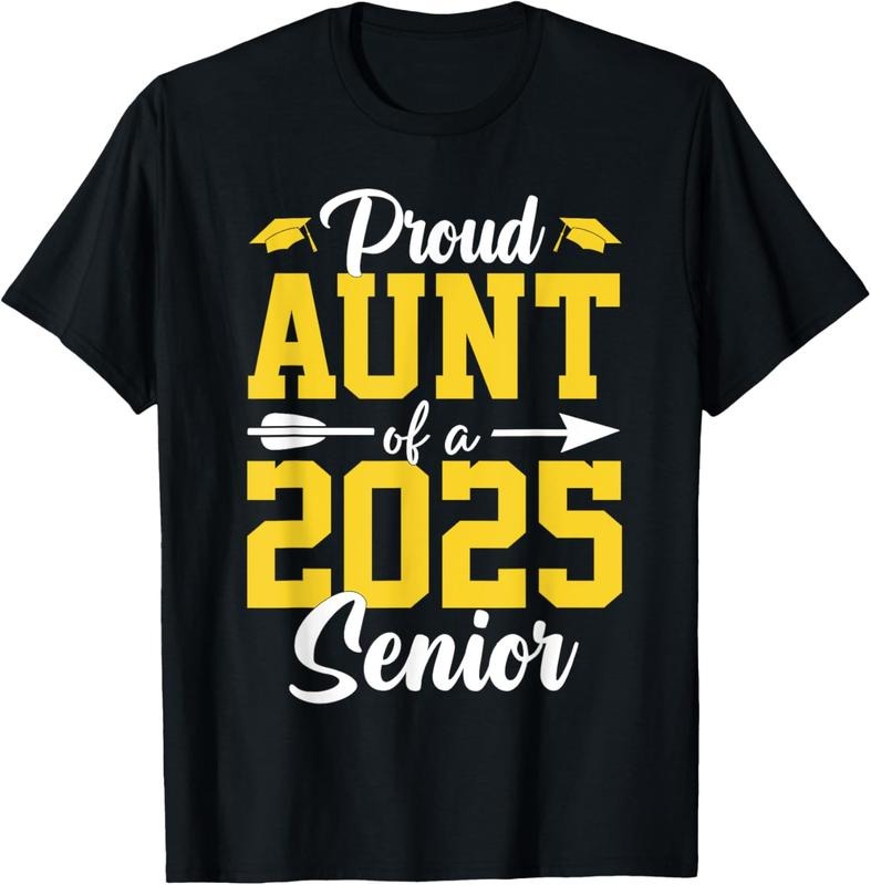 100% Cotton Proud Aunt Of A Senior 2025 Class of 2025 Senior Aunt T-Shirt Hoodie, Sweatshirt | HypeCrazeTee.com
