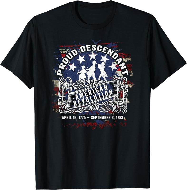 [100% Cotton]Proud Descendant American Revolution Fife and Drum Novelty T-Shirt Hoodie, Sweatshirt | HypeCrazeTee.com