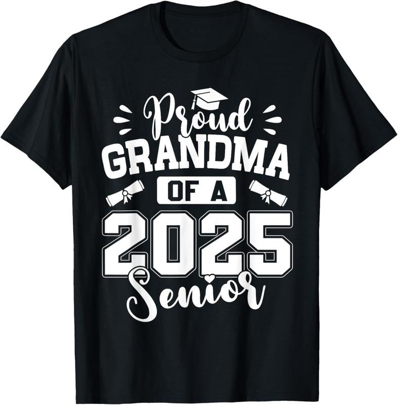 100% Cotton Proud Grandma Of A 2025 Senior Class Of 2025 Graduation T-Shirt Hoodie, Sweatshirt | HypeCrazeTee.com