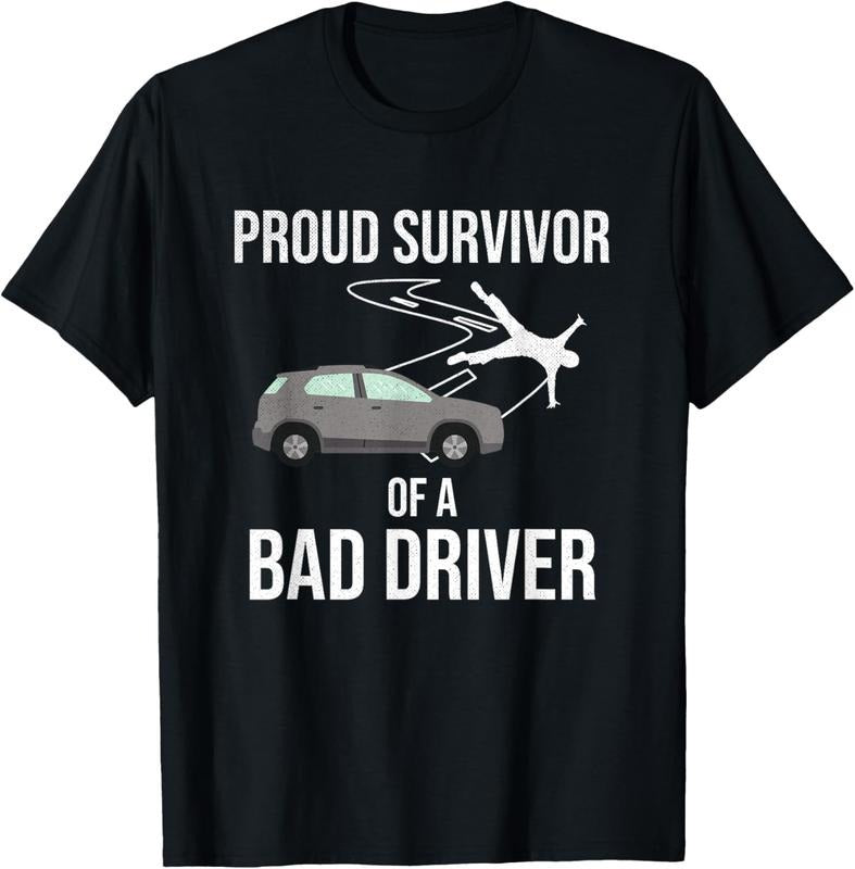 100% Cotton Proud Survivor Of A Bad Driver | Car Accident Get Well T-Shirt Hoodie, Sweatshirt | HypeCrazeTee.com