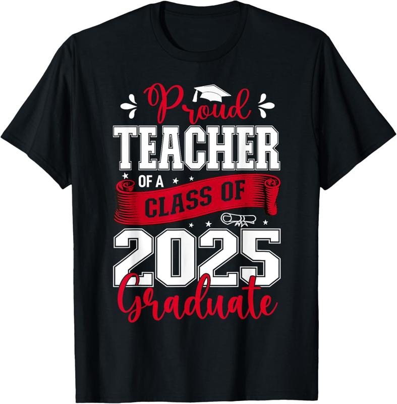 100% Cotton Proud Teacher of a Class Of 2025 Graduate Senior Graduation T-Shirt Hoodie, Sweatshirt | HypeCrazeTee.com