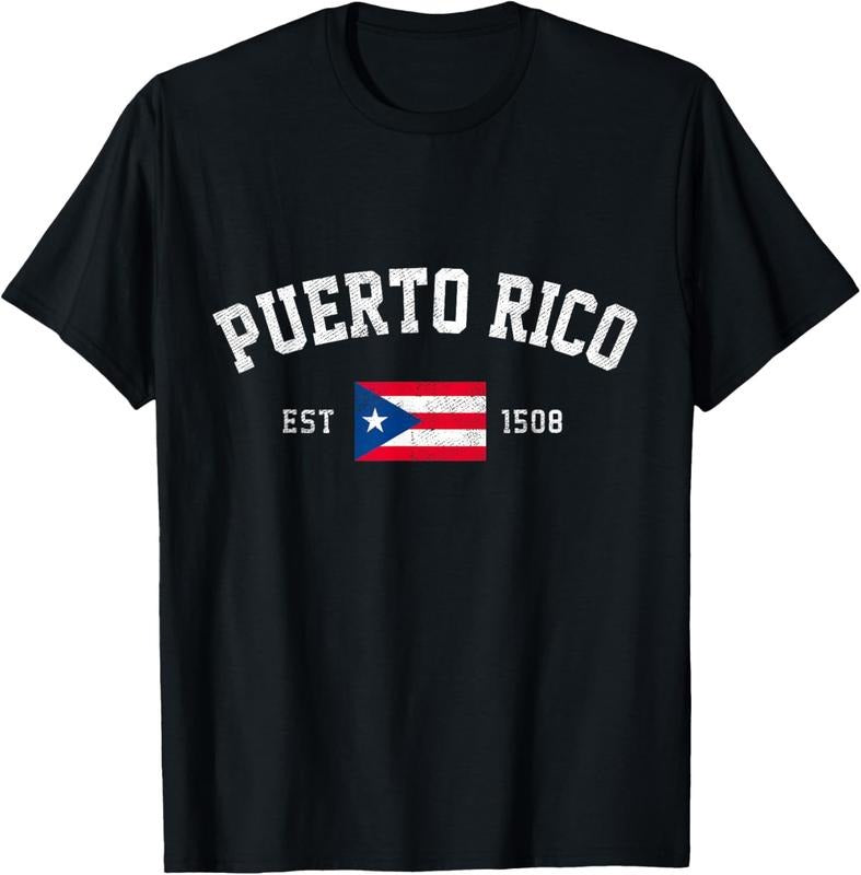 100% Cotton Puerto Rico Est. 1508 Puerto Rican Flag Independence Day T-Shirt Hoodie, Sweatshirt | HypeCrazeTee.com