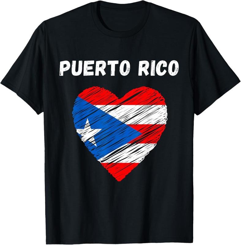 100% Cotton Puerto Rico Flag Holiday Puerto Rico Heart Puerto Rican Flag T-Shirt Hoodie, Sweatshirt | HypeCrazeTee.com