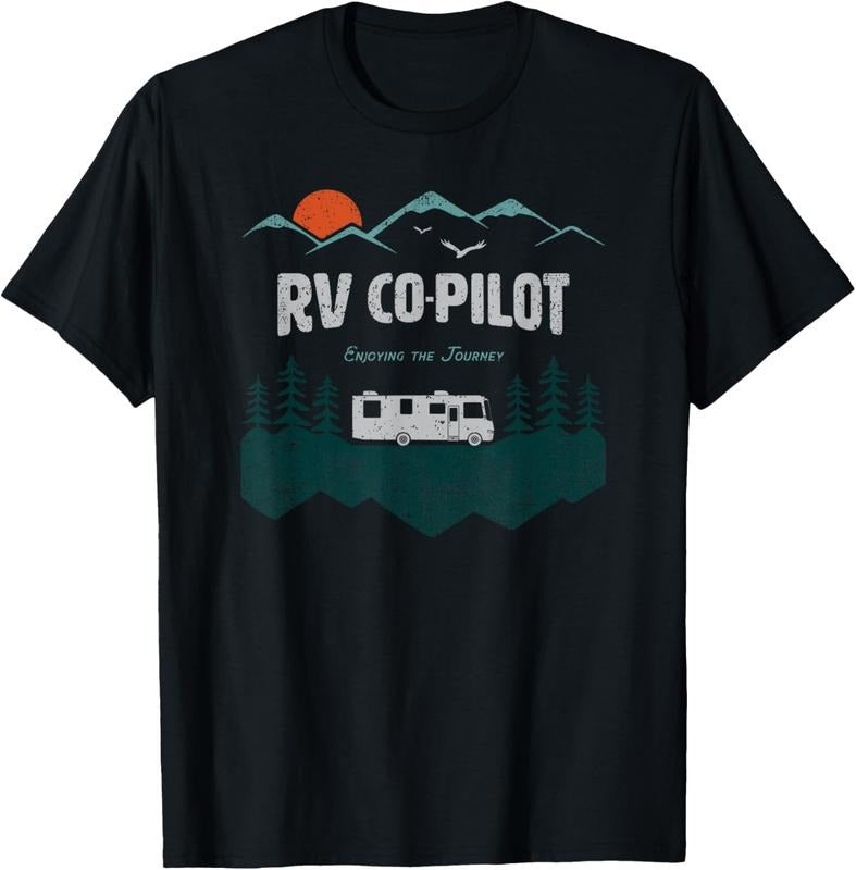 100% Cotton RV Co-Pilot Camping Motorhome Travel Vacation Gift T-Shirt Hoodie, Sweatshirt | HypeCrazeTee.com