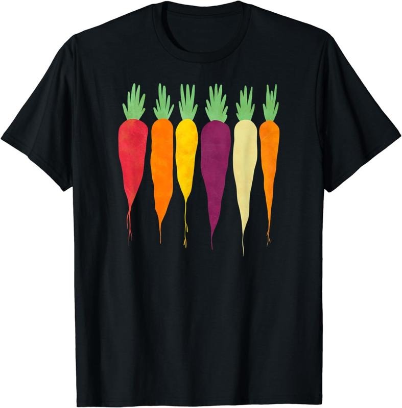 [100% Cotton]Rainbow Carrots Vegetable Vegan Plant Based Organic Food T-Shirt Hoodie, Sweatshirt | HypeCrazeTee.com