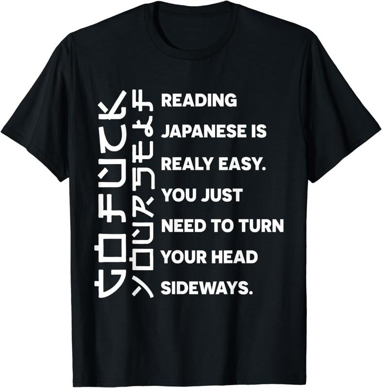 [100% Cotton]Reading Japanese Is Really Easy Shirt Student Quotes Fun T-Shirts, Hoodie, Sweatshirt