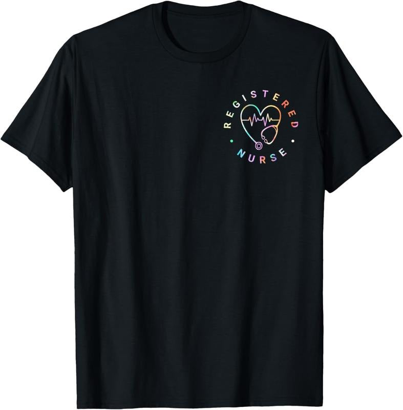 100% Cotton Registered Nurse Heart Beat Tie Dye Long Sleeve RN Nursing T-Shirt Hoodie, Sweatshirt | HypeCrazeTee.com