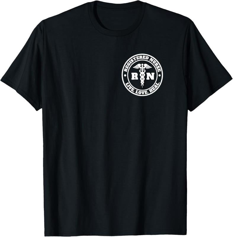 100% Cotton Registered Nurse Live Love Heal Pocket Logo RN T-Shirt Hoodie, Sweatshirt | HypeCrazeTee.com