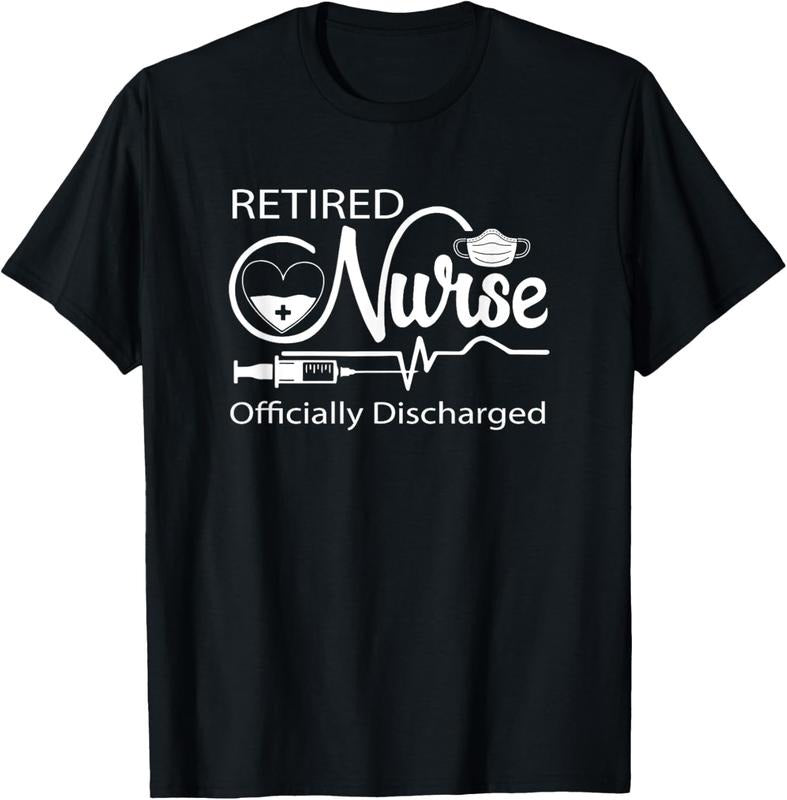 100% Cotton Retired Nurse Officially Discharged Retirement Party Gift T-Shirt Hoodie, Sweatshirt | HypeCrazeTee.com