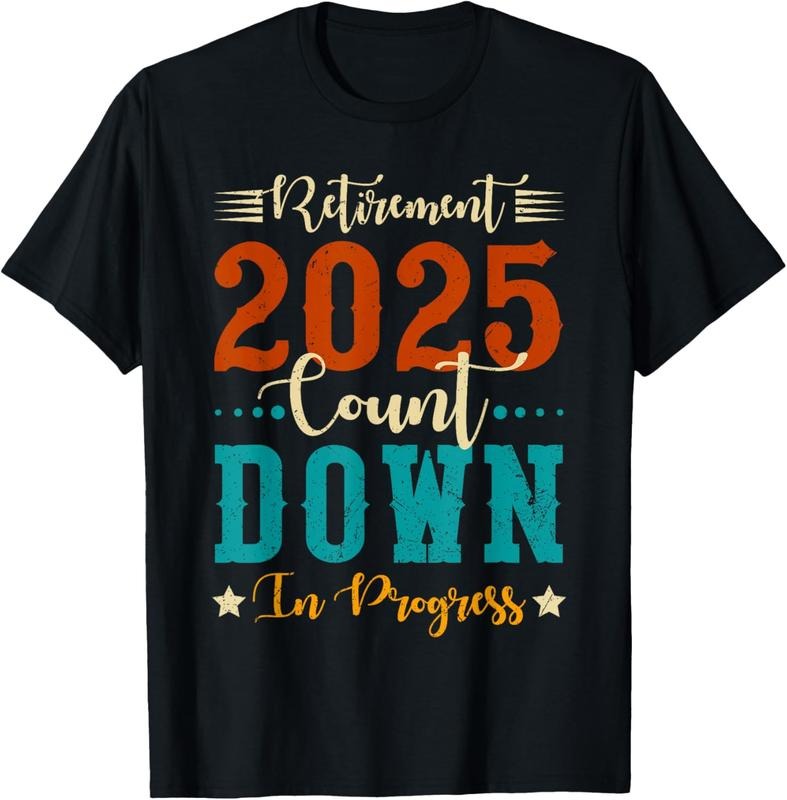 100% Cotton Retirement 2025 Count Down in Progress Funny Retiring Retro T-Shirt Hoodie, Sweatshirt | HypeCrazeTee.com