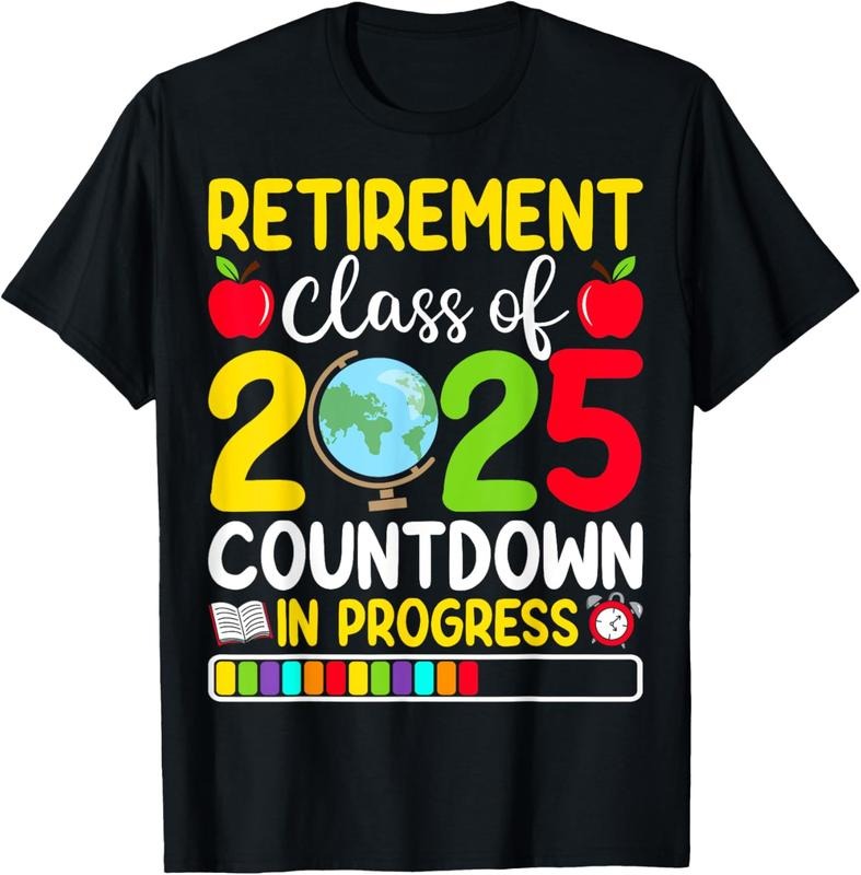 100% Cotton Retirement Class Of 2025 Countdown In Progress Teacher T-Shirt Hoodie, Sweatshirt | HypeCrazeTee.com